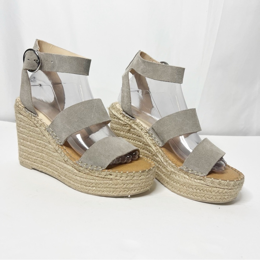 Dolce Vita Shae Espadrille Gray Wedge Sandals Size 9.5